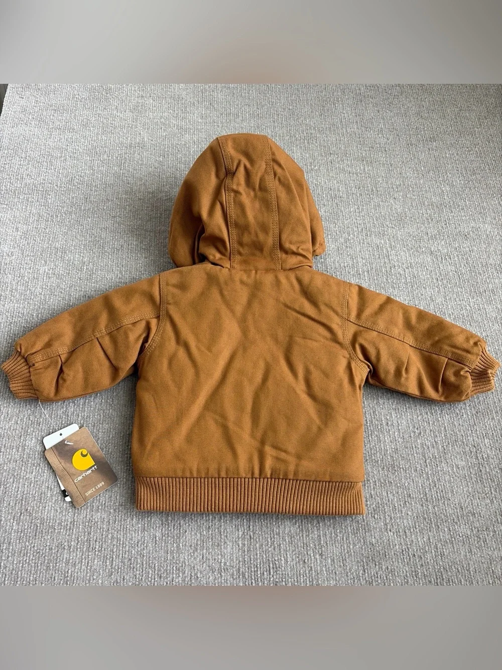 Carhartt Babies Sz 6 Months Full-Zip Insulated Hooded Canvas Jacket - Picture 5 of 7